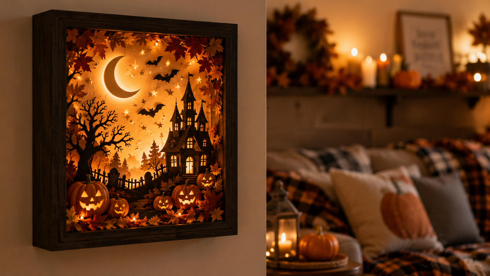 Halloween 3D Layered Paper Art